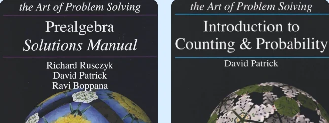 Covers of the Art of Problem Solving books Prealgebra Solutions Manual and Introduction to Counting & Probability
